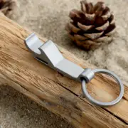 Hot CNC Titanium Alloy Bottle Opener Key Chain Pendant Tool with 32mm Key Ring