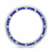 4.50CT Sapphire & Diamond Alternating For Rolex Submariner, GMT Master 2 14KW