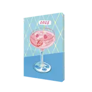 2025 Diary Collins Party On A5 Week to View Recycled Straberry E-PO153.STR