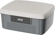 Lock Box, 6L Lockable Box, 2 Layer Small Security Lock Box, Safety Storage Tin, Metal Cash Box, Lockable Storage Box
