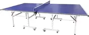 Optimal 16mm Indoor Table Tennis Ping Pong Table with Accessories Package - Blue Top