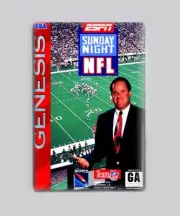 ESPN SUNDAY NIGHT FOOTBALL / SEGA GENESIS - 2"x3" FRIDGE MAGNET (box game retro)