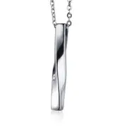 Twisted Bar Pendant Pendant Necklace for Men