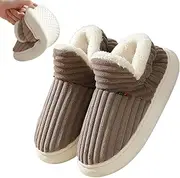 Women's House Slippers - Orthopedic Soles Anti-Skid Scuff Slides | Indoor Outdoor Scuff Slides, Winter Comfortable Slip-On Fuzzy Home Slippers for Women and Men Pochy