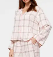 NEW PETER ALEXANDER FLANNELETTE TARTAN WINDOWPANE PJ TOP SHORTS SET XL RP$139.90