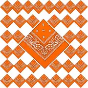 [PJPSAA] 36 Pcs Paisley Cowboy Bandanas Bulk Multi Purpose Polyester Headband Scarf Kerchiefs for Men Women Pet Party Costume