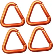 UPKOCH 4pcs Aluminum Alloy Triangle Carabiner Keychain Hooks Lightweight Snap Clips for Outdoor Activities Hiking Camping Climbing Quick Release Buckle