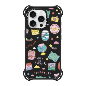 iPhone 16 Pro Bounce Case MagSafe Compatible World Traveler by Martina Martian