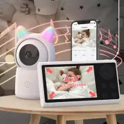 Advwin Baby Monitor, Baby Security Camera with No Wifi 4.3" Screen & App Control