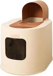 AIMALL Enclosed Cat Litter Box with Front Entry & Top Exit – Large 25.2 x 14.9 x 22.8 in Covered Cat Toilet House with Anti-Tracking Grid, Easy-Clean Lid, for Multi-Cat Use