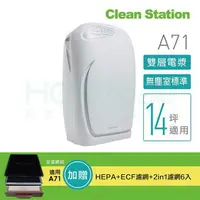 在飛比找松果購物優惠-《Clean Station克立淨》雙層電漿滅菌空氣清淨機 