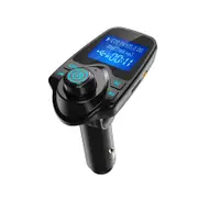 T11 vehicle-mounted Bluetooth fm transmitter 1.44-inch display card USB flash disk playing 3.5mm audio input and output