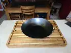 14" Wok Hand Hammered Round Bottom, Commercial Grade w/ Wok Ring SEASONED