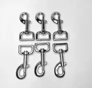 QTY6 Swivel Snap Hook Clip Buckle Purse Strap Leash Nickel Plated Stainless 1-in