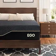 EGOHOME 14 inch Firm Queen Mattress, Cooling Gel Memory Foam Mattres Bed in a Box, CertiPUR-US Certified, Breathable and Supportive, Made in USA, 60”x80”x14” Black