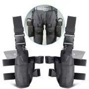 New Tactical Airsoft Pistol Gun Drop Leg Thigh Holster Pouch Bag Left Right Hand
