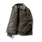 Mens Winter Jacket Gentlemen Look Warm Lambswool velvet coat