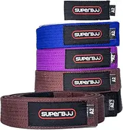[SUPERBJJ] Jiu Jitsu Pearl Weave Belt | Pro Grade Competition BJJ Gi Belt for Men & Women