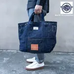 [BTO] 日本【SAMURAI】重磅拼布 INDIGO藍染 丹寧牛仔布料拆解重製中大型托特包