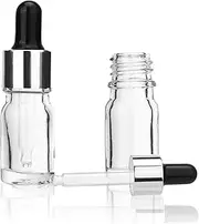 COSIDEA Empty 5ml Clear Glass Dropper Bottles for Essential Oils Liquid Travel Bottles for Toiletries 20pcs