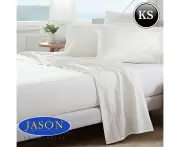 Jason Commercial Cotton Deluxe 100% Cotton Percale Fitted Sheet King Single