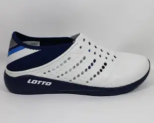 (E6)LOTTO 義大利 男鞋 洞洞鞋 踩後跟 涼鞋 雨鞋 水鞋 透氣LT2AMS6846白 (7.8折)