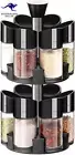 : Rotating 2 Tier Spice Rack (12 Pcs Jar), Revolving Kitchen Storage Container f