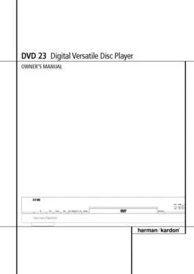 Harman Kardon DVD-23 DVD Player Owners Manual