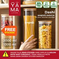 在飛比找蝦皮購物優惠-Yama Dashi 玻璃竹罐密封意大利面意大利面罐玻璃