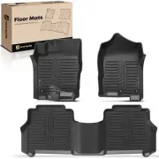 Black Floor Mats Liners for Nissan TITAN 17-21 TITAN XD 2016-2021 Front & Rear