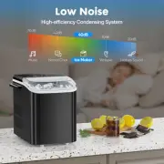 Portable Ice Maker - 6 Ice Cubes in 9 Min, 24lbs/Day, Transparent Window