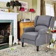 Manual Recline Accent Chair Armrest Reclining Single Sofa Couch Lounger Footrest