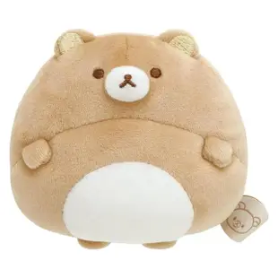 【San-X】拉拉熊 懶懶熊 Ponpoko系列 圓滾滾絨毛娃娃 S 軟軟的肚子 拉拉熊(Rilakkuma)