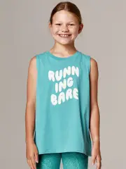 Running Bare Girls Singlet. Girls Activewear Singlet.