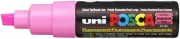 UNI POSCA PC-8K CHISEL TIP MARKER PEN- FLUORESCENT PINK (BOX OF 6)