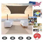 185 GSM Brown UV-Blocking Shade Sail - Waterproof Canopy for Outdoor Spaces