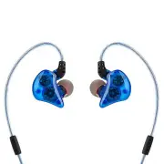Music Wired Control Earphone Dual Dynamic Drivers HIFI Bass Sound In-ear Sport Earphone With Mic