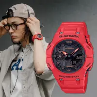 在飛比找momo購物網優惠-【CASIO 卡西歐】G-SHOCK 火焰紅 藍牙碳纖維核心