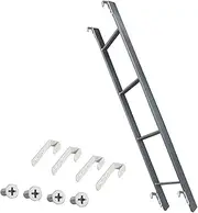Twin Loft Bed Hanging Bunk Ladder with Complete Set, Adjustable Bunkbed Ladder on Hooks for Aldult Teenager Kids, Dorm Bed Ladder 48 50 55 60 Inch, Silver (Size : Ladder Length 1.4
