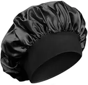 [Generic] Satin Bonnet - Adjustable Head Size Sleep Silk - Double Layer Satin Lined Sleeping Cap - Reversible Hair Bonnet