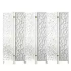 Artiss Clover Room Divider Screen Privacy Wood Dividers Stand 6 Panel White