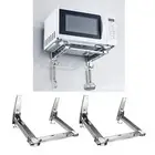 Wall Mount Microwave Oven Support Bracket with Removable Folding Folding Shelf