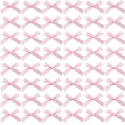 Pink Ribbon Bows Mini Bows for Crafts Small Pink Bows Satin Ribbon Flower Bow...