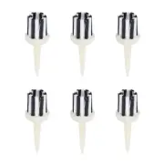 6 Pcs Golf Tees Brush Type, Low Resistance Plastic Golfing Tees(White, 2.2″)