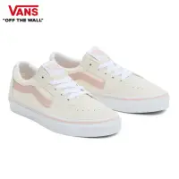 在飛比找momo購物網優惠-【VANS 官方旗艦】Sk8-low 男女款米白色/粉紅色滑