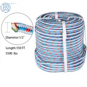 16 strand braided 1/2" x 150FT Arborist tree climbing rope Pulling Rigging Line