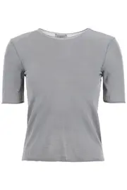 [MRZ] MRZ short-sleeved knit top for S Grey