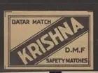 MATCHBOX LABELS INDIA-Krishna, Datar Match- **