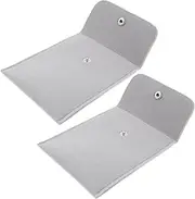 LIFKOME 2pcs Snap Jewelry Bag Elegant Cloth Bracelet Present Pouch for Parties Weddings Receptions Soft Textured Storage for Rings Necklaces Watches Lightweight Durable Design