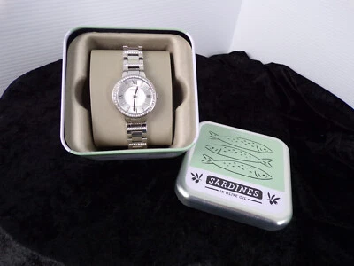 FOSSIL Virginia 3 Hand Stainless Steel NWT Womens Watch ES3282 W/Fossil Tin